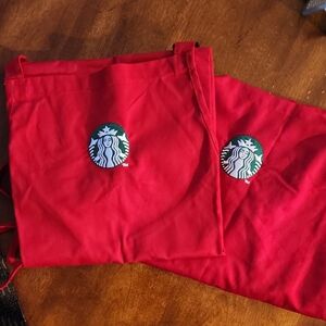 Starbucks Bold Red Aprons - Lot 0f 2
